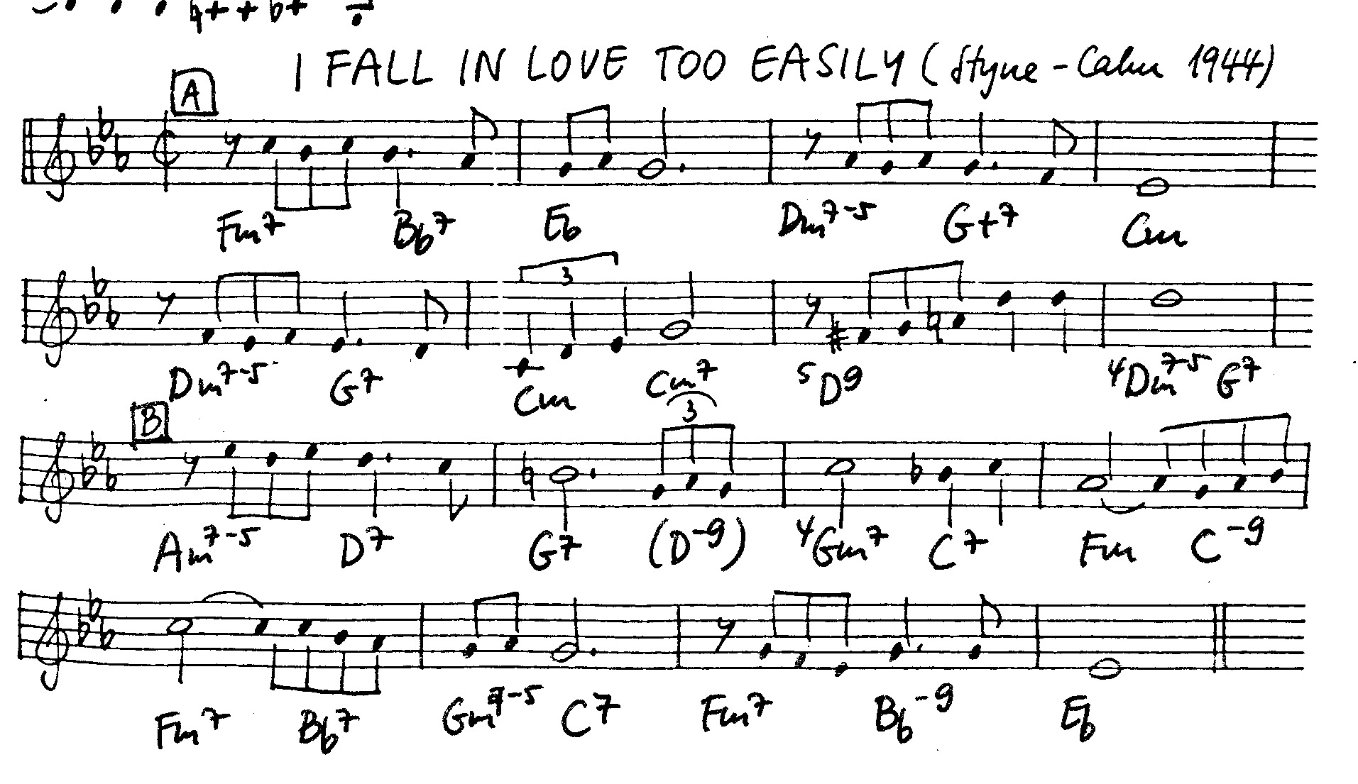 i fall in love too easily leadsheet – book us for your next 20s or gatsby event